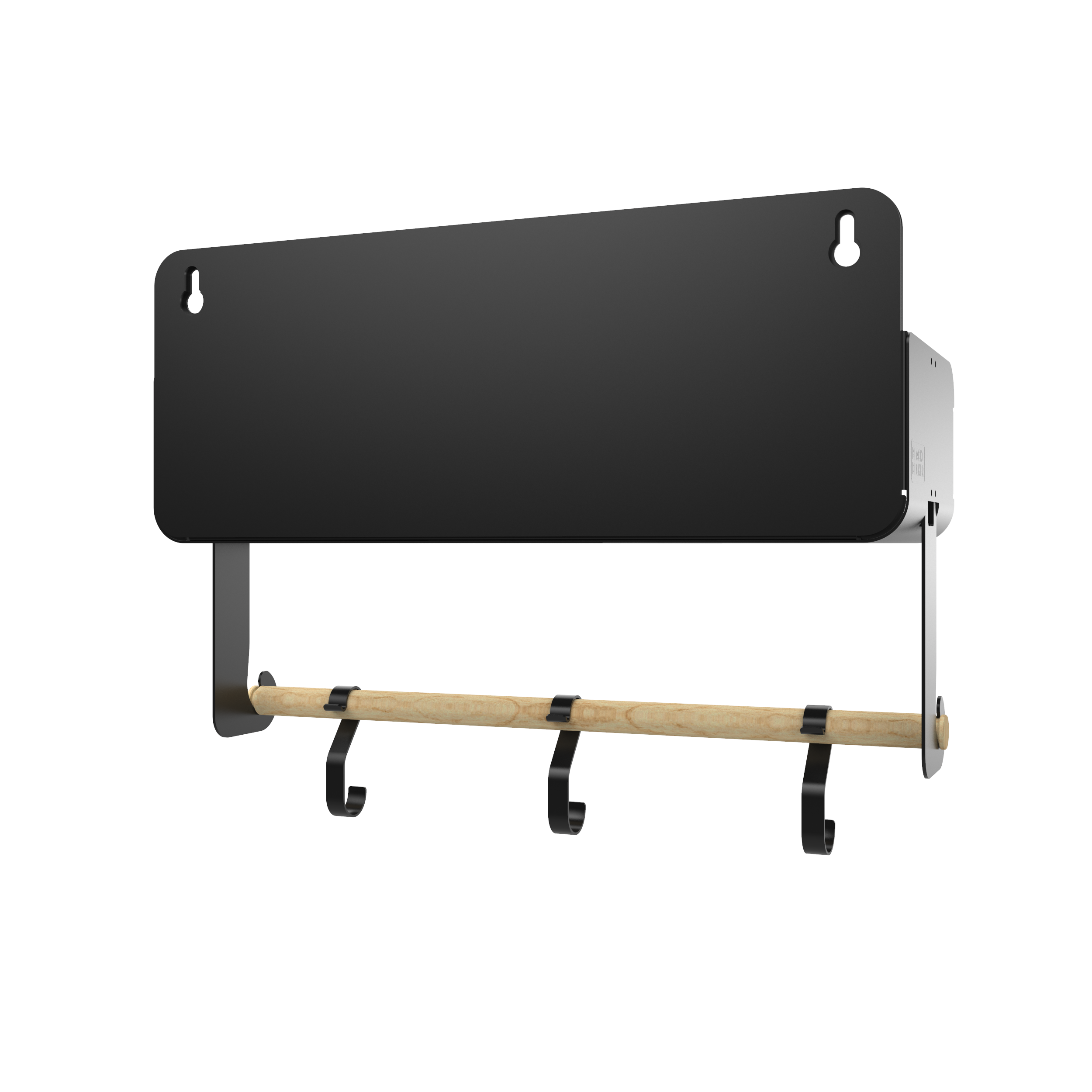 Black Hanging / Magnetic Rack System-Shelf W/Brackets