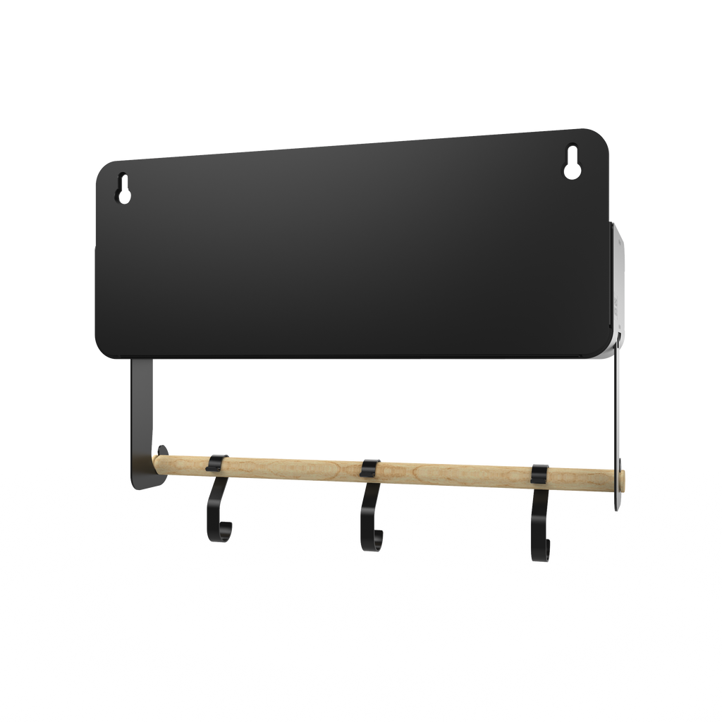 Black Hanging / Magnetic Rack System-Shelf W/Brackets
