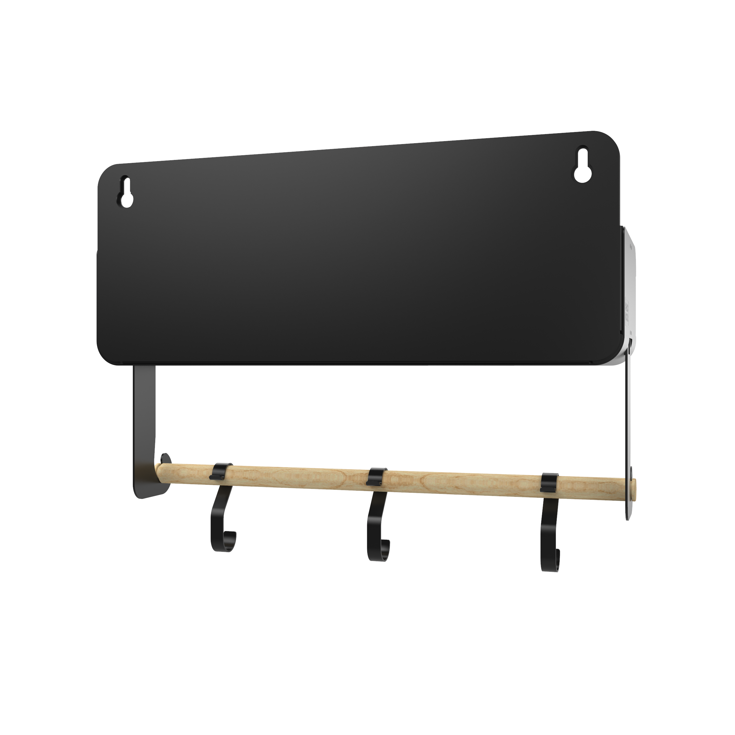 Black Hanging / Magnetic Rack System-Shelf W/Brackets