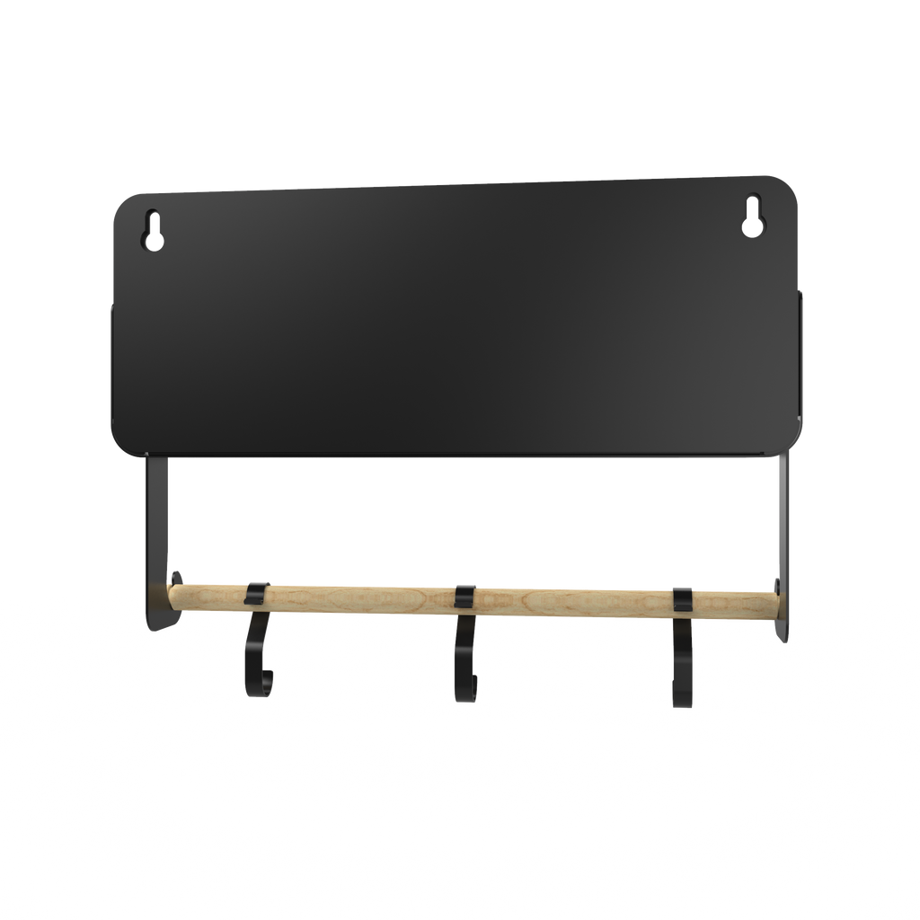 Black Hanging / Magnetic Rack System-Shelf W/Brackets