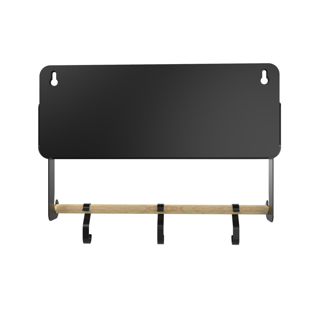 Black Hanging / Magnetic Rack System-Shelf W/Brackets