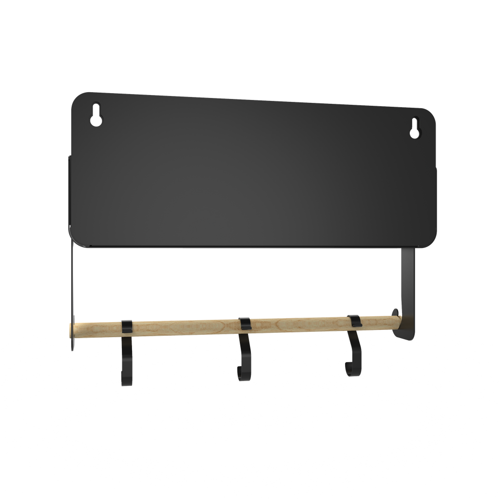 Black Hanging / Magnetic Rack System-Shelf W/Brackets