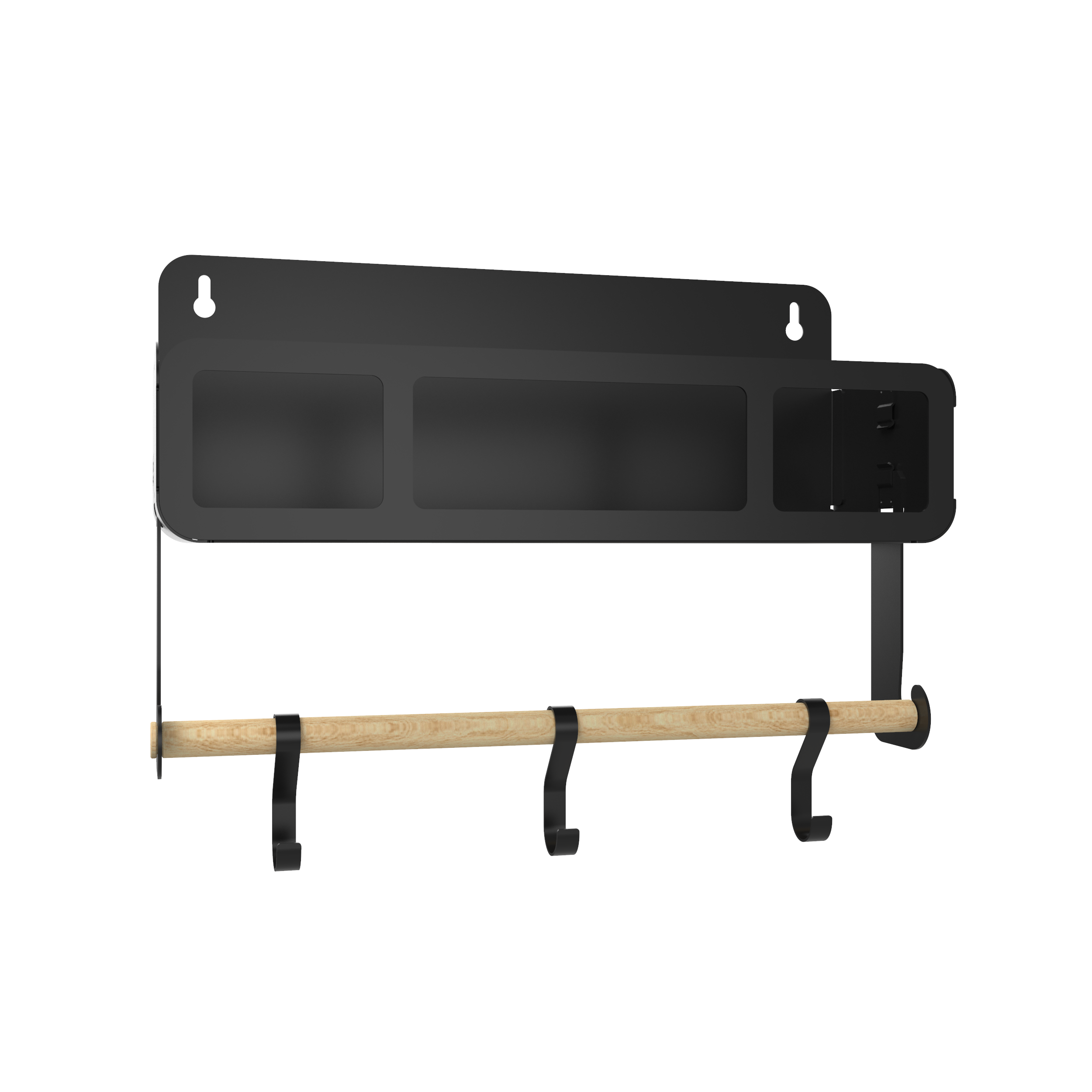 Black Hanging / Magnetic Rack System-Shelf W/Brackets