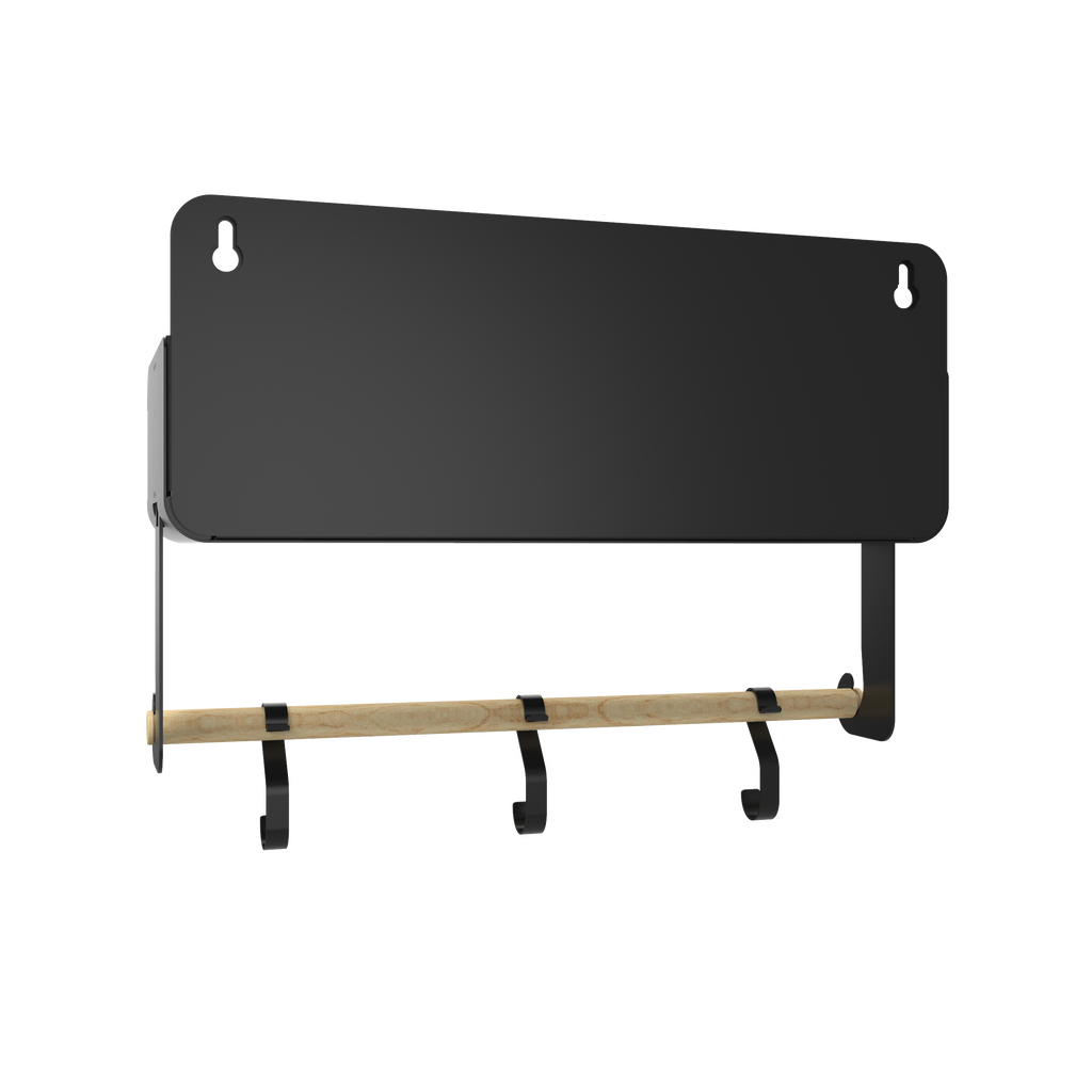 Black Hanging / Magnetic Rack System-Shelf W/Brackets