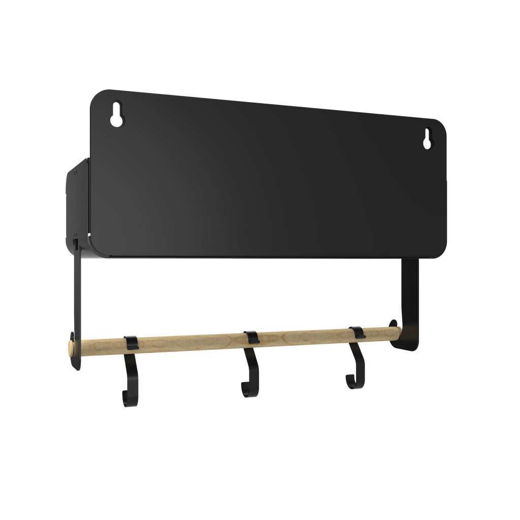 Black Hanging / Magnetic Rack System-Shelf W/Brackets