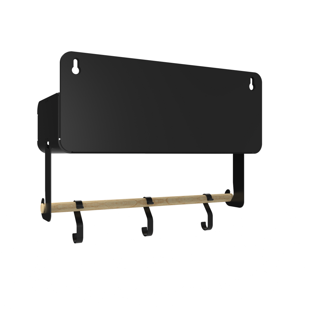 Black Hanging / Magnetic Rack System-Shelf W/Brackets
