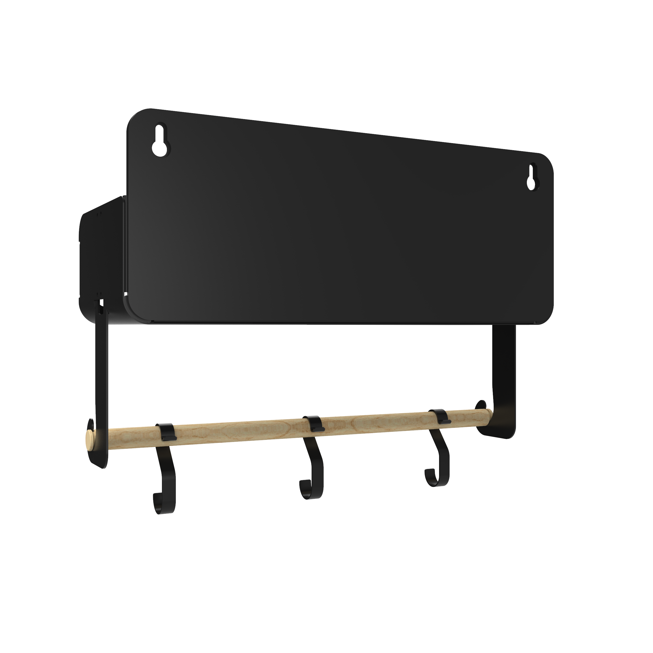 Black Hanging / Magnetic Rack System-Shelf W/Brackets