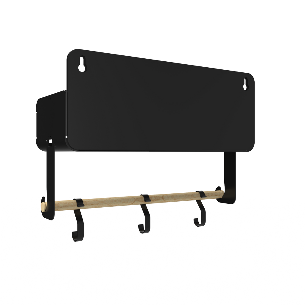 Black Hanging / Magnetic Rack System-Shelf W/Brackets