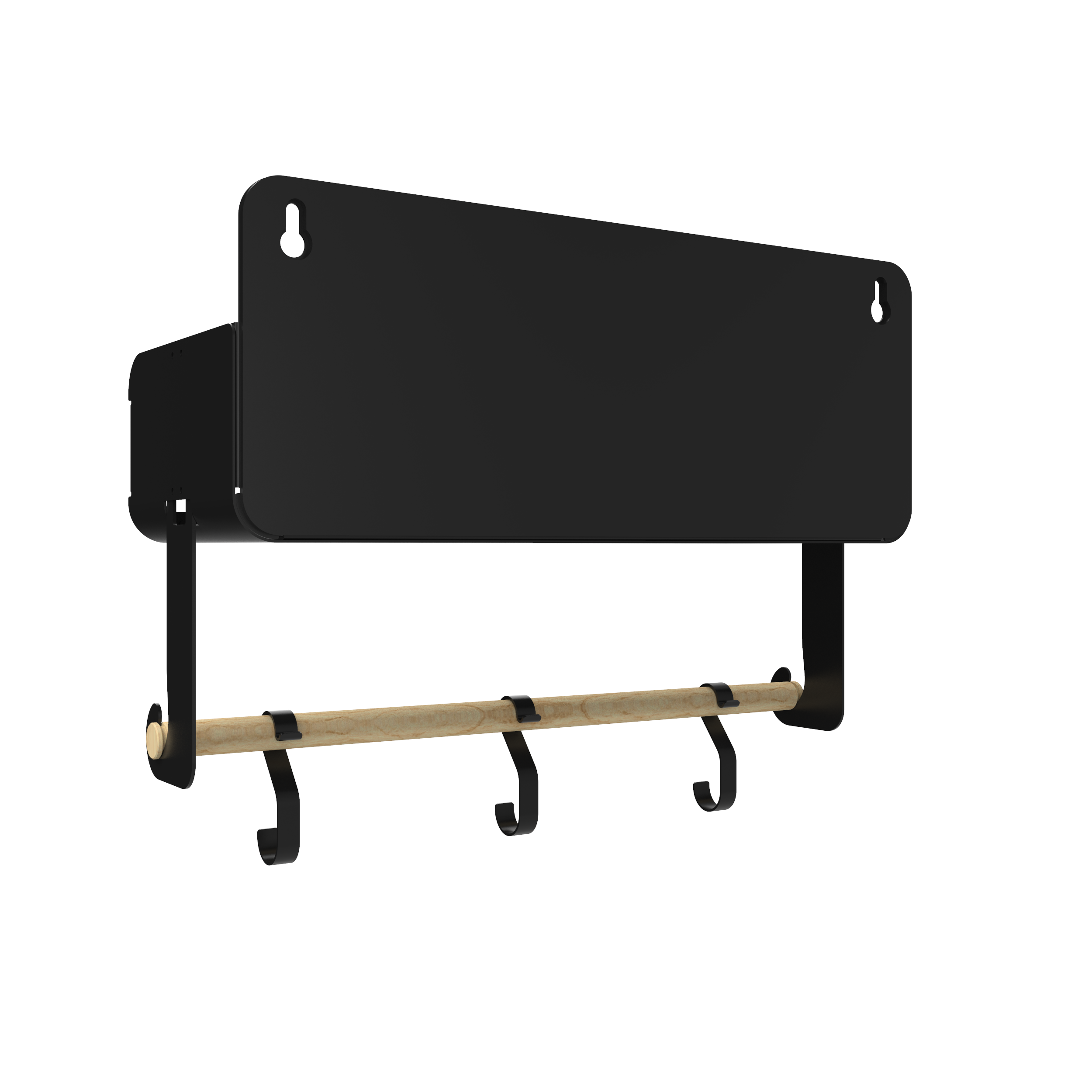 Black Hanging / Magnetic Rack System-Shelf W/Brackets