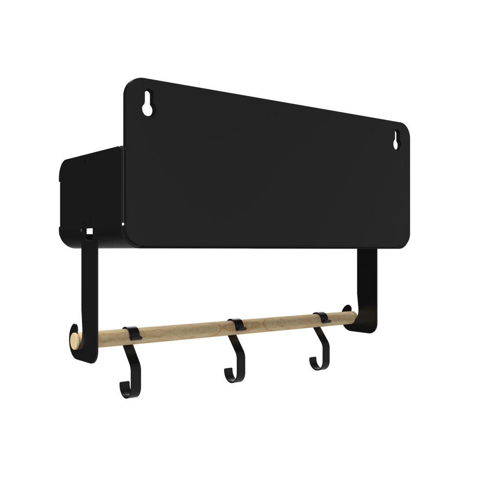 Black Hanging / Magnetic Rack System-Shelf W/Brackets
