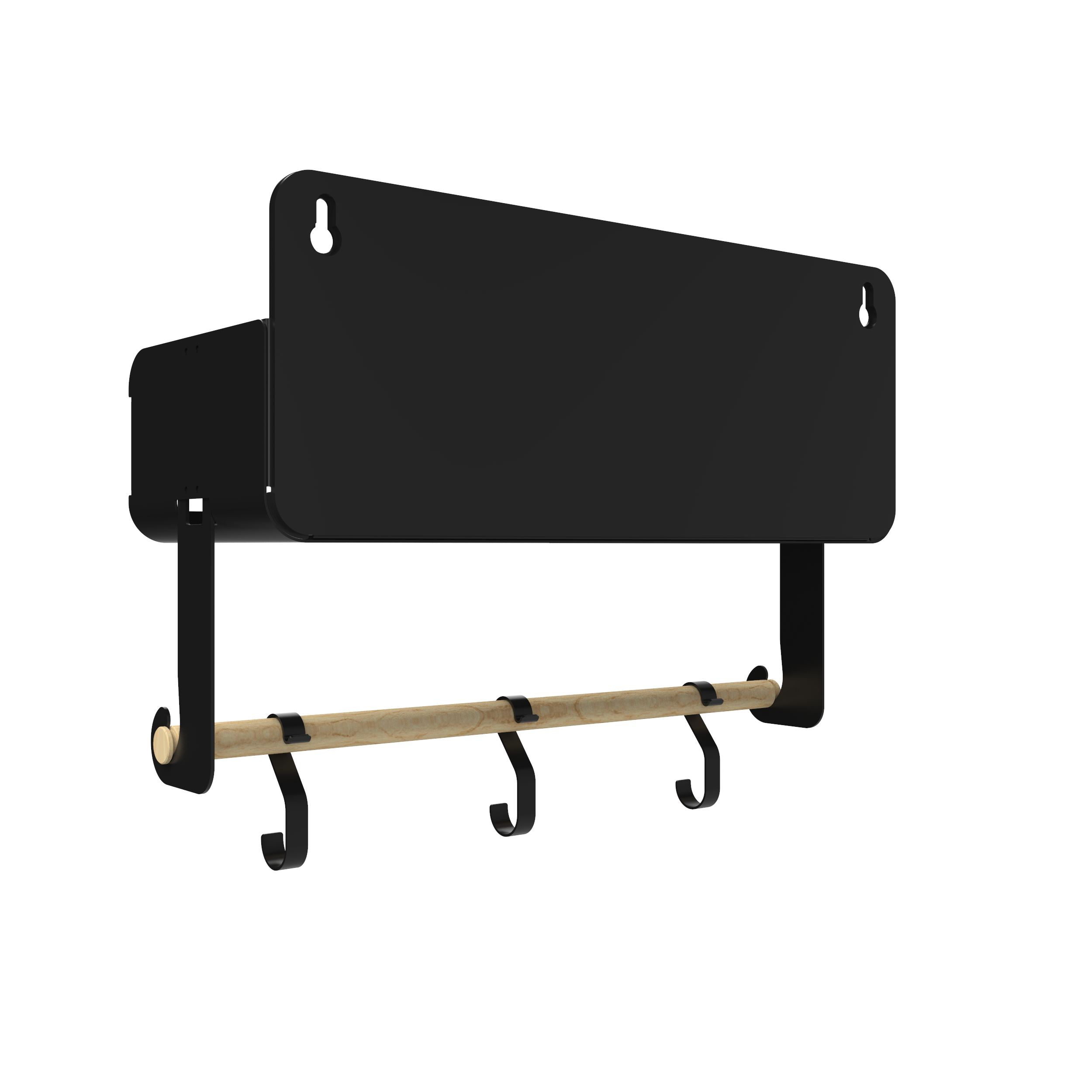 Black Hanging / Magnetic Rack System-Shelf W/Brackets