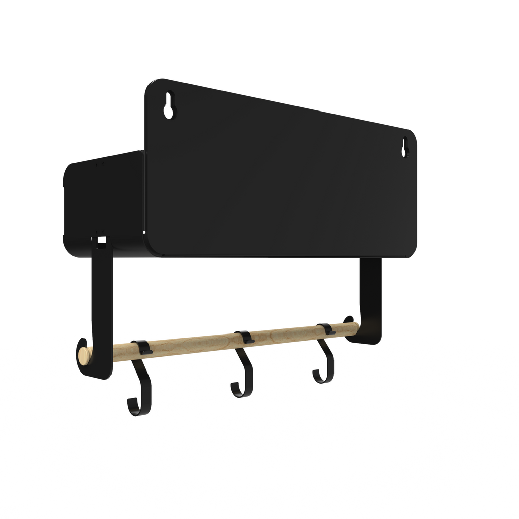 Black Hanging / Magnetic Rack System-Shelf W/Brackets
