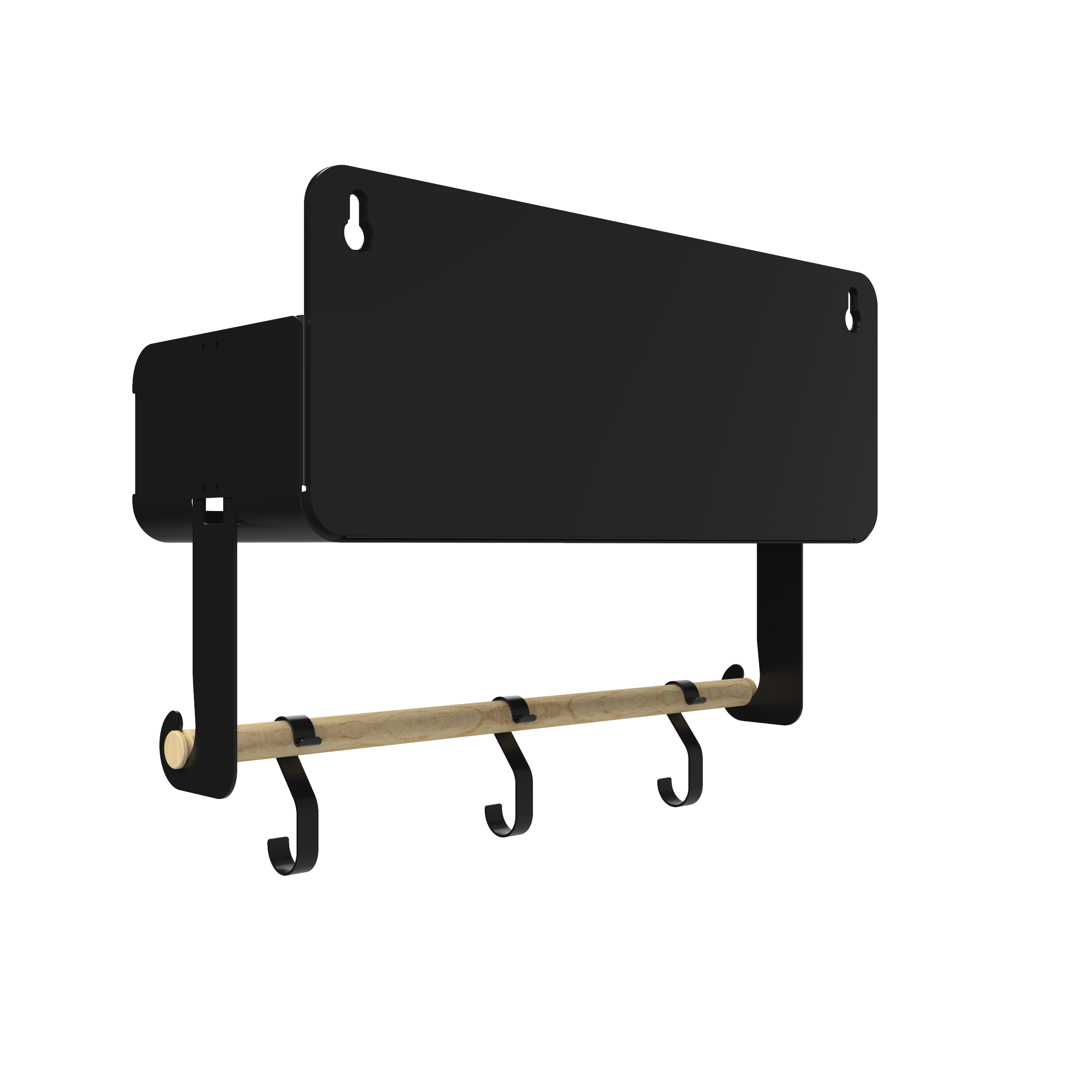Black Hanging / Magnetic Rack System-Shelf W/Brackets