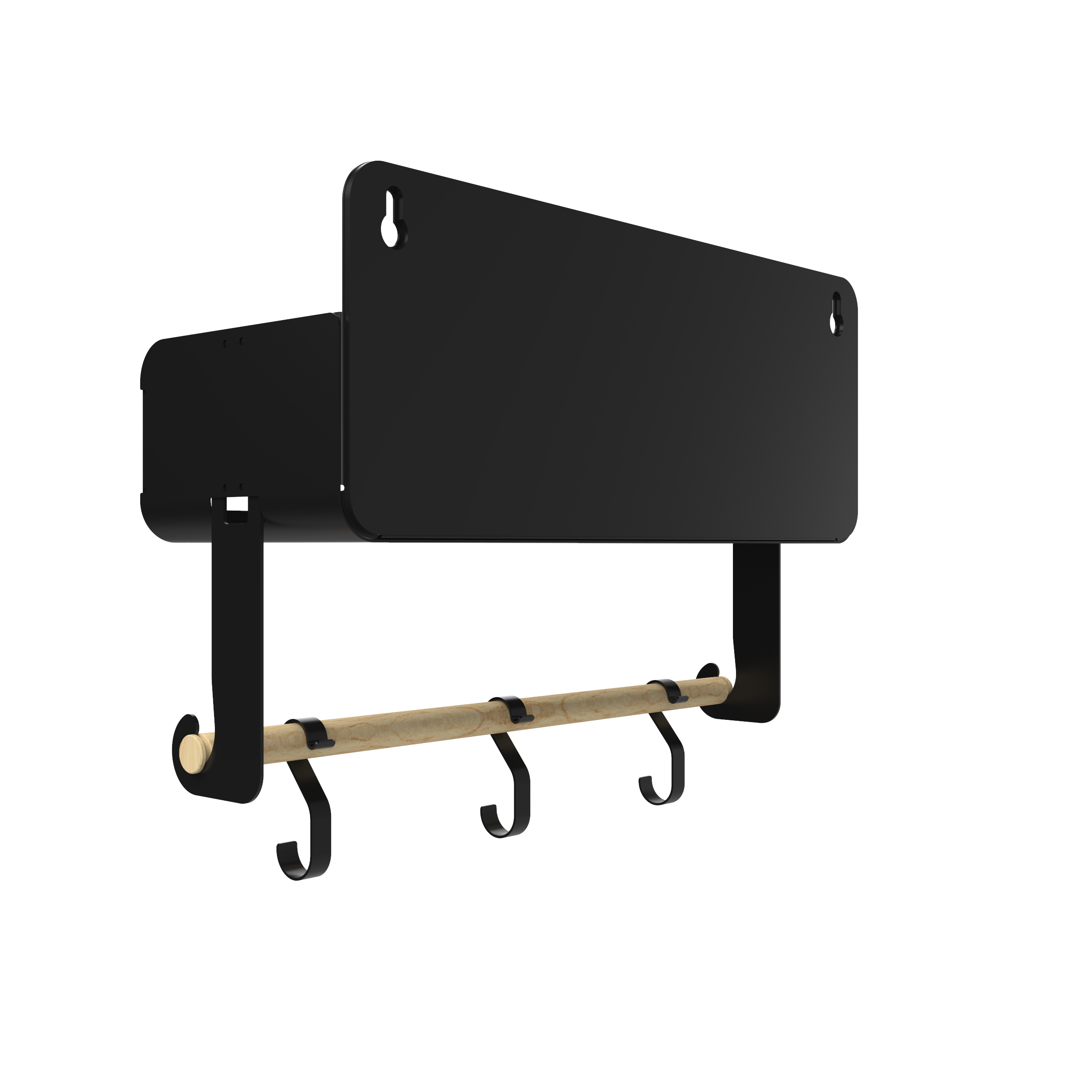 Black Hanging / Magnetic Rack System-Shelf W/Brackets