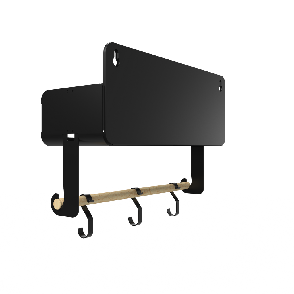 Black Hanging / Magnetic Rack System-Shelf W/Brackets