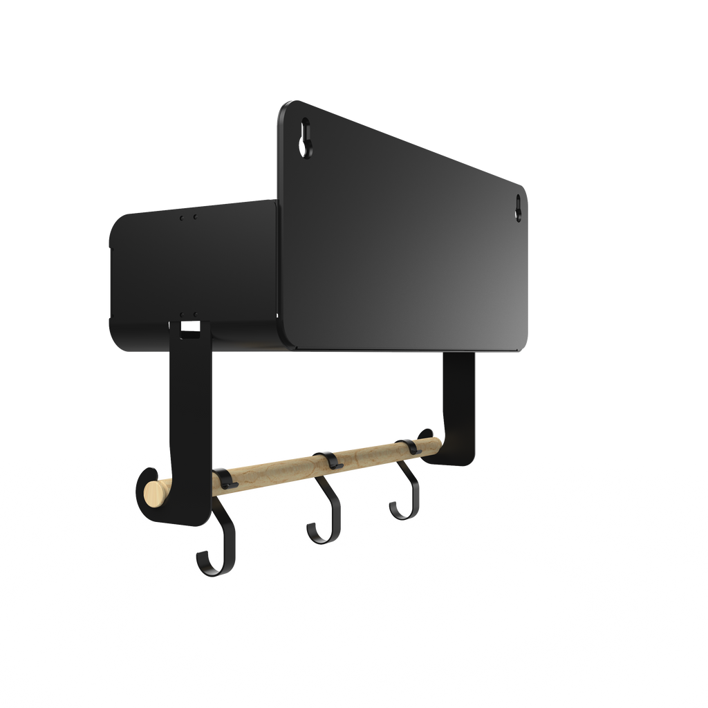Black Hanging / Magnetic Rack System-Shelf W/Brackets