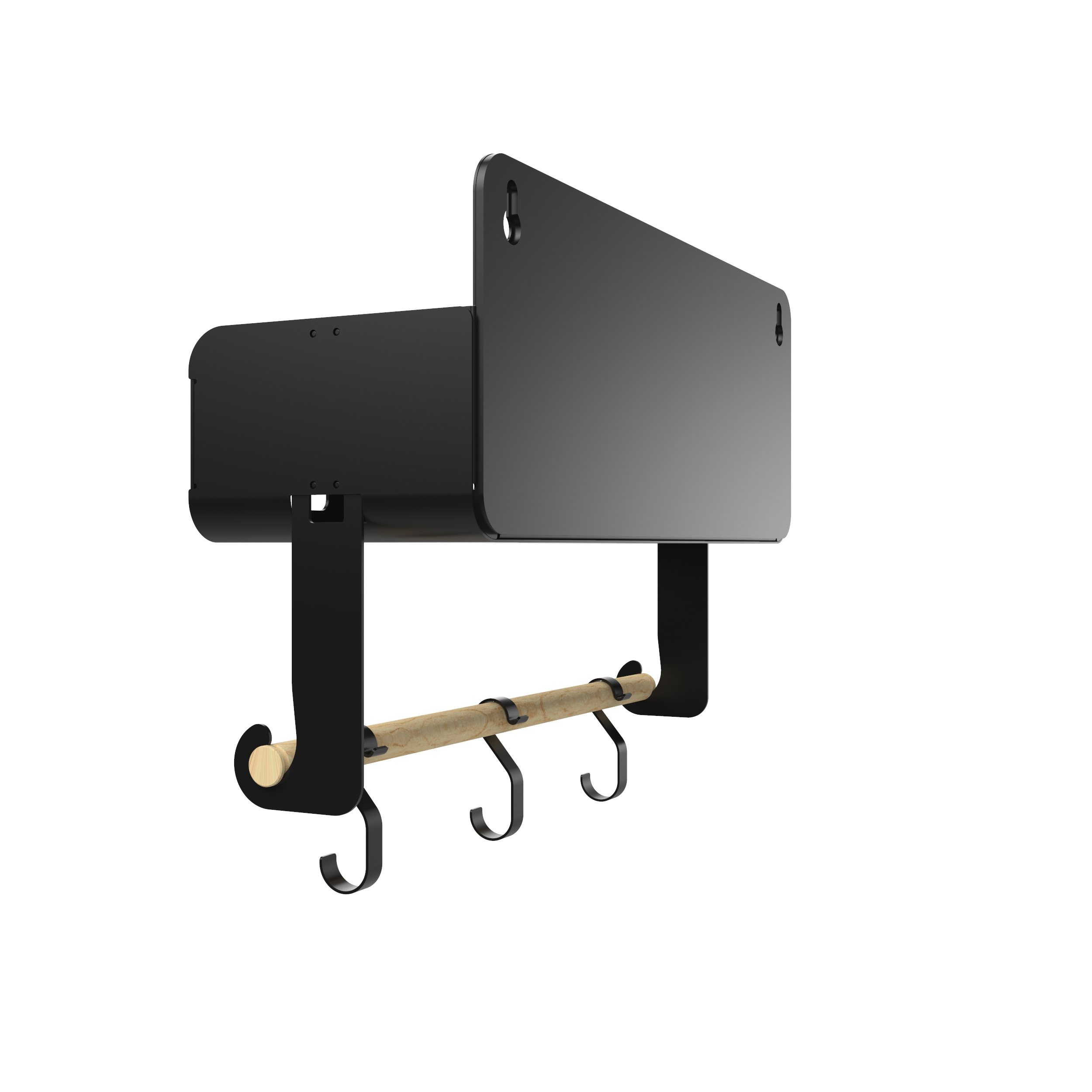 Black Hanging / Magnetic Rack System-Shelf W/Brackets