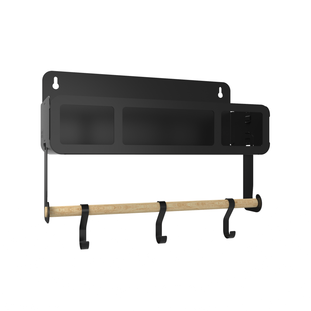 Black Hanging / Magnetic Rack System-Shelf W/Brackets