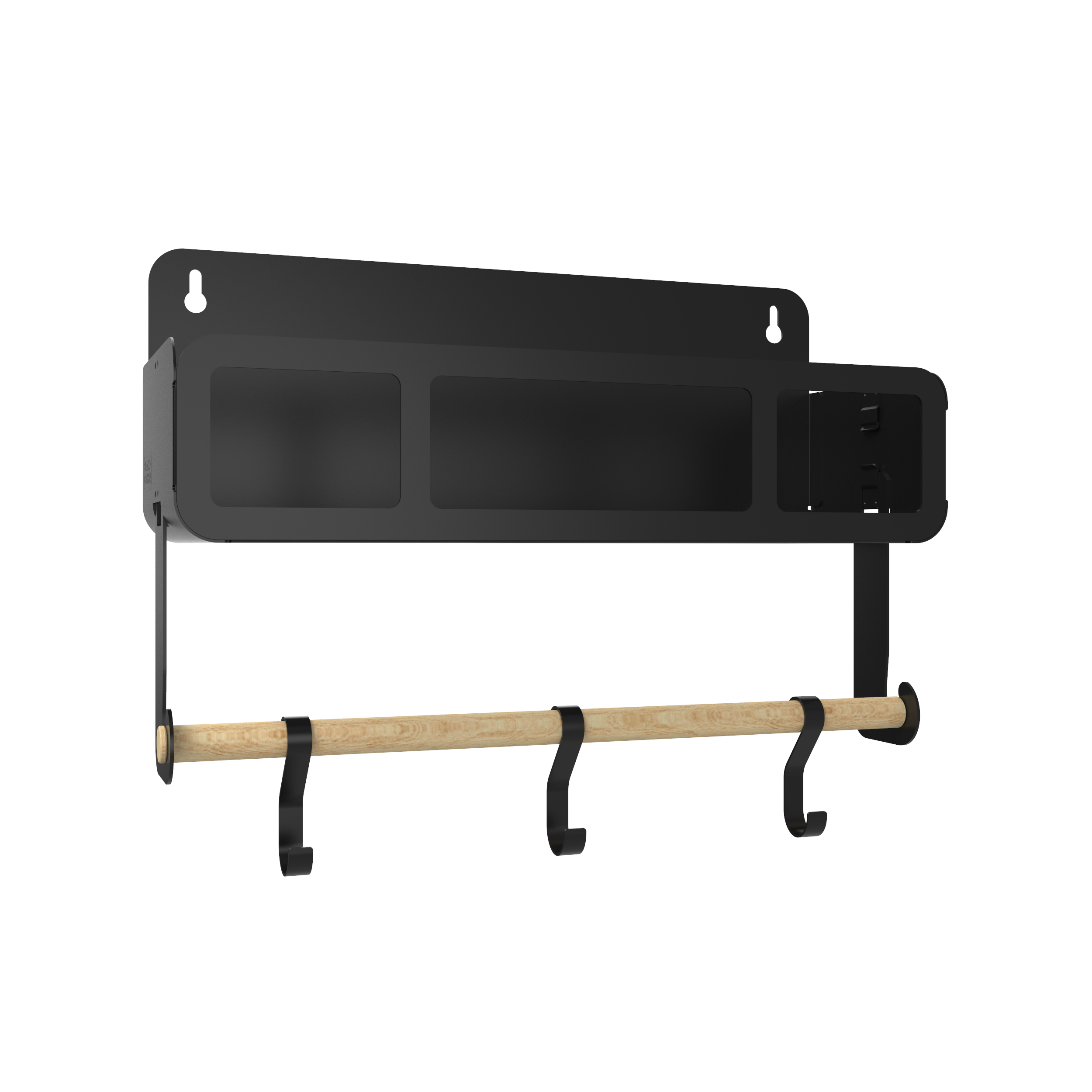Black Hanging / Magnetic Rack System-Shelf W/Brackets