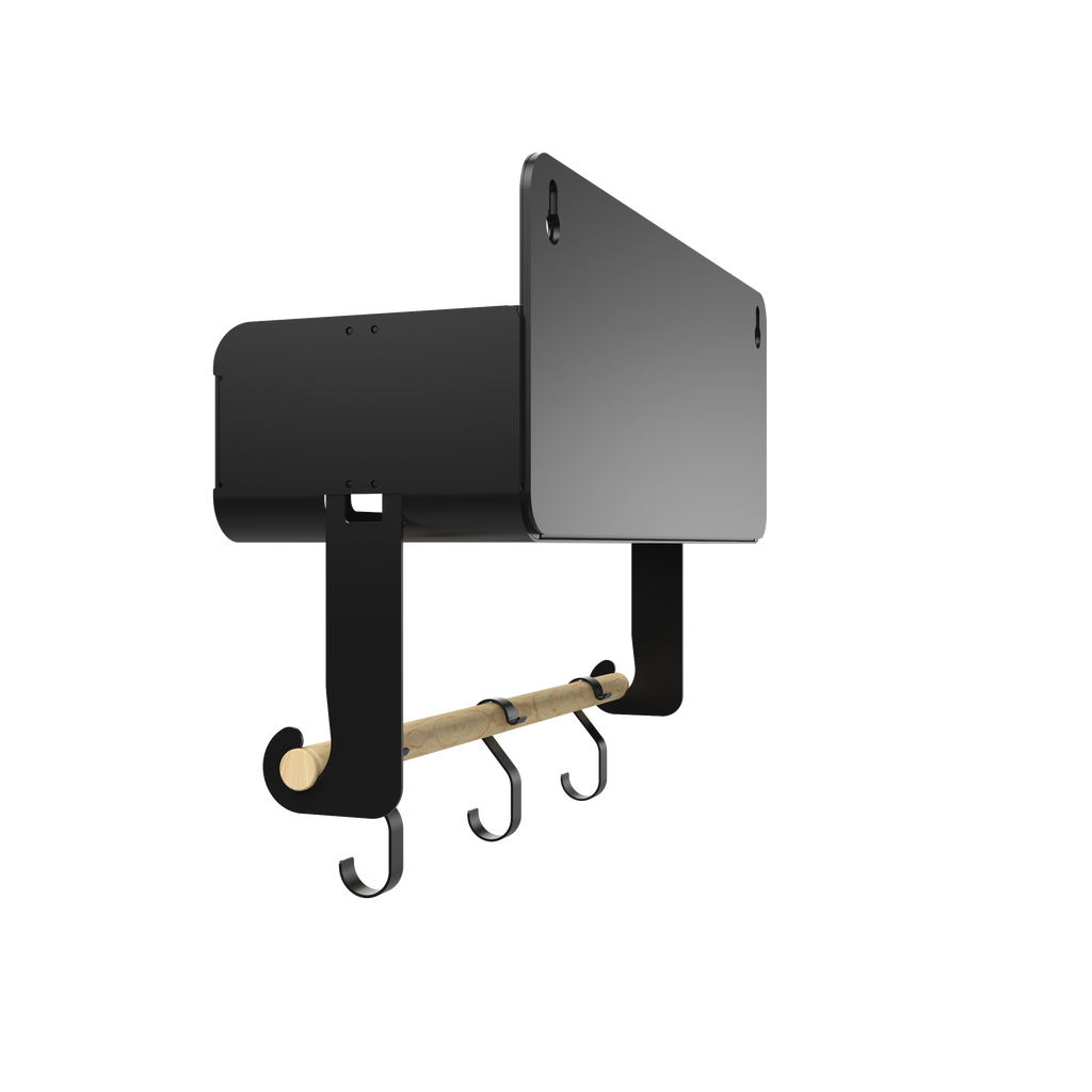 Black Hanging / Magnetic Rack System-Shelf W/Brackets