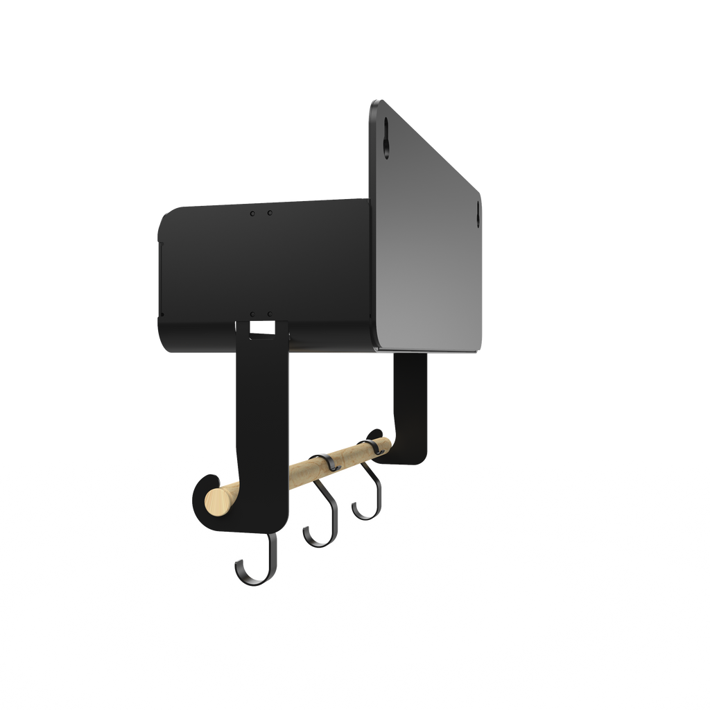 Black Hanging / Magnetic Rack System-Shelf W/Brackets