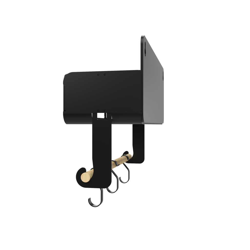 Black Hanging / Magnetic Rack System-Shelf W/Brackets