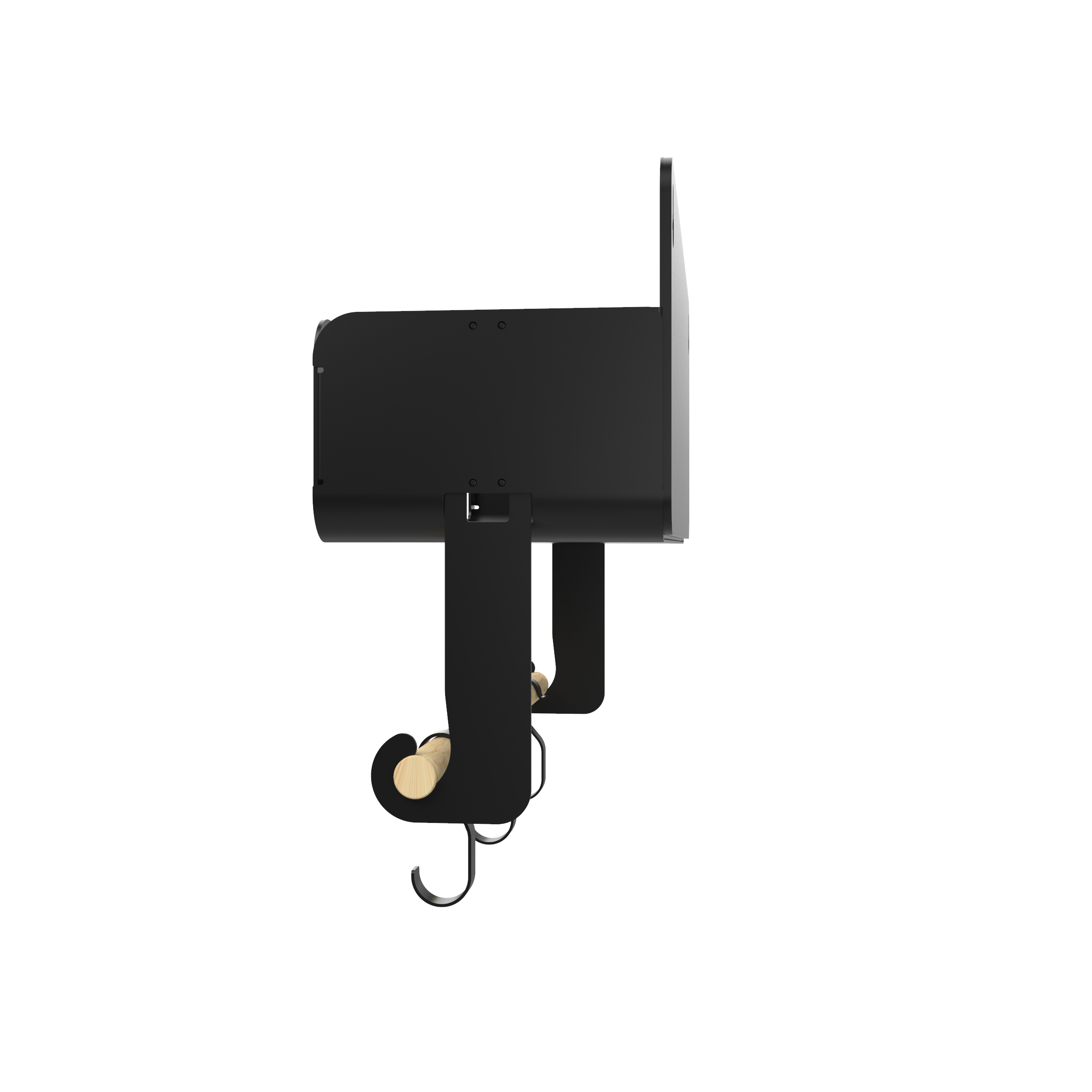 Black Hanging / Magnetic Rack System-Shelf W/Brackets
