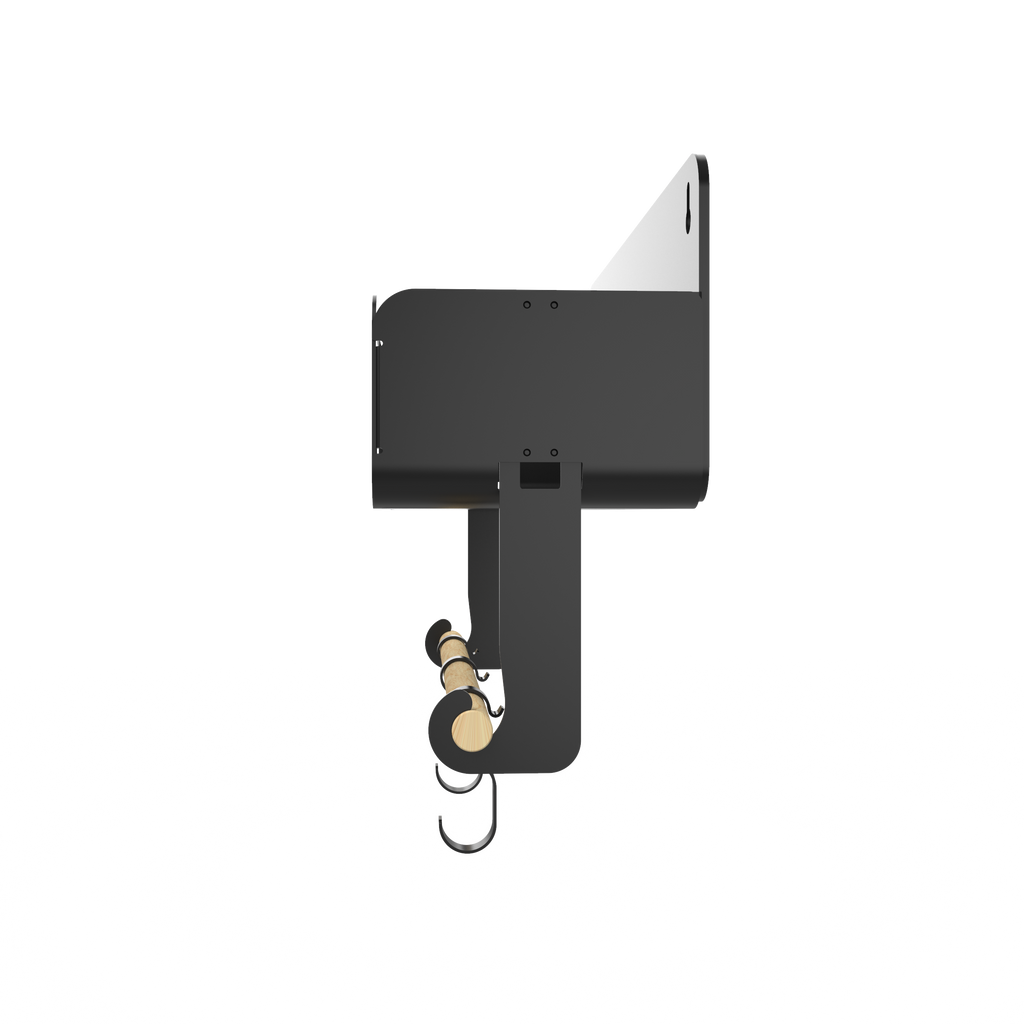 Black Hanging / Magnetic Rack System-Shelf W/Brackets