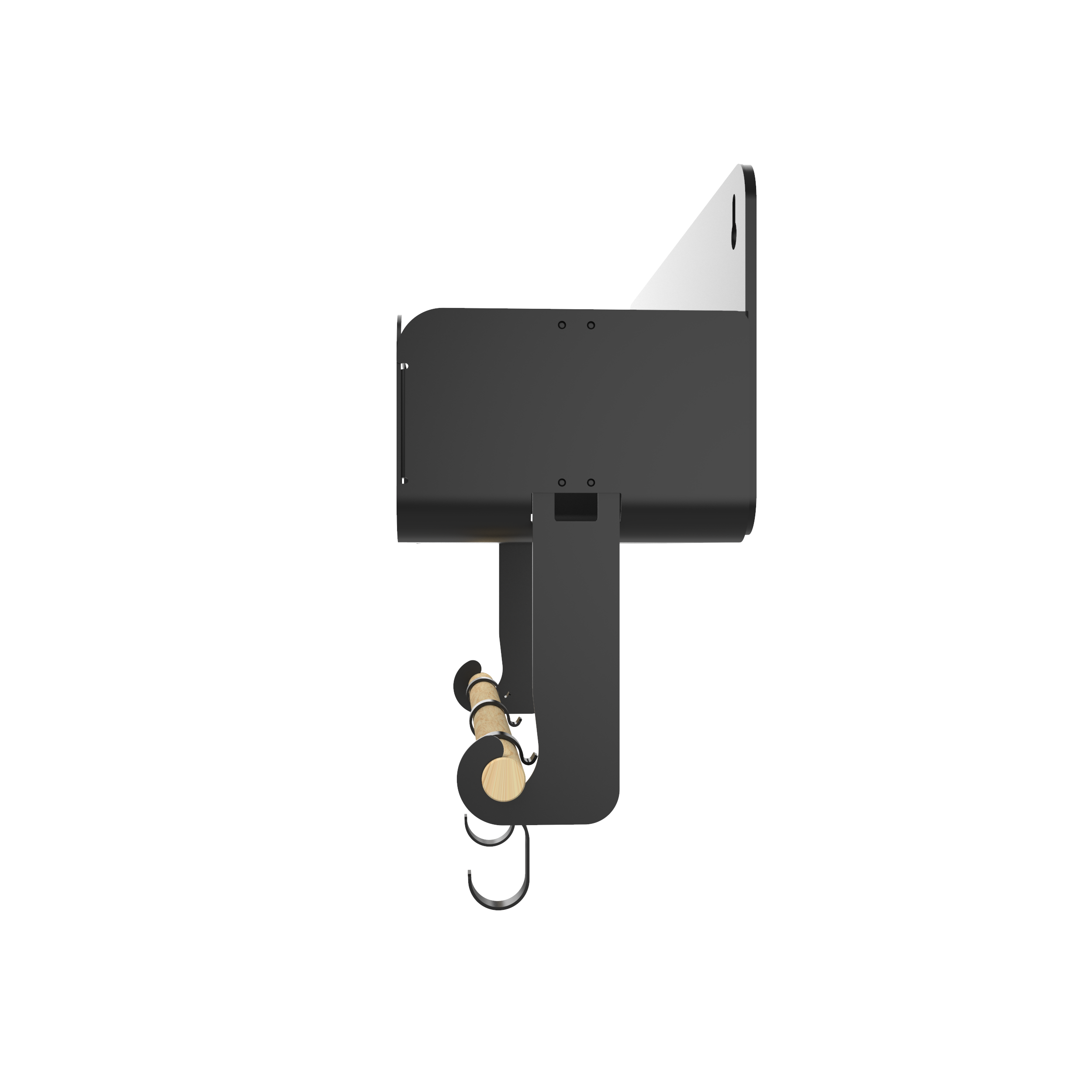 Black Hanging / Magnetic Rack System-Shelf W/Brackets
