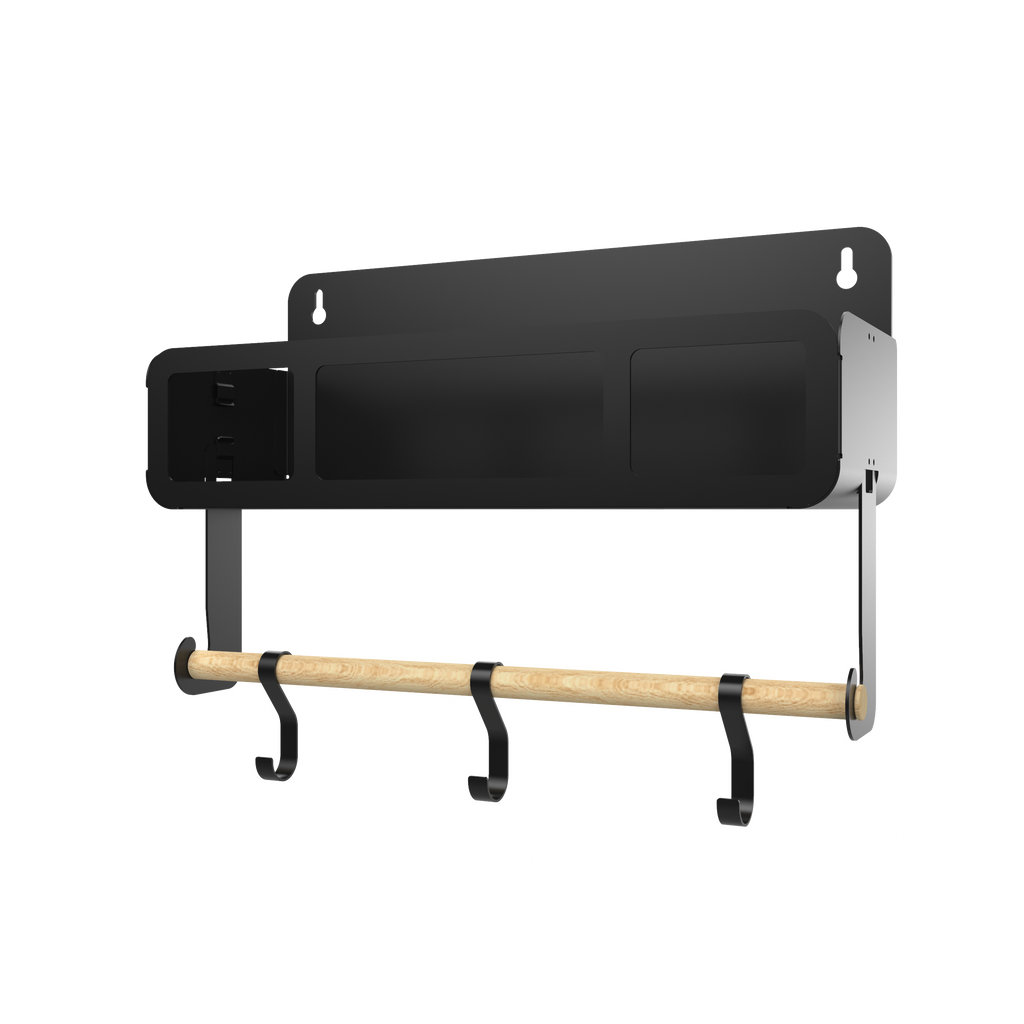 Black Hanging / Magnetic Rack System-Shelf W/Brackets
