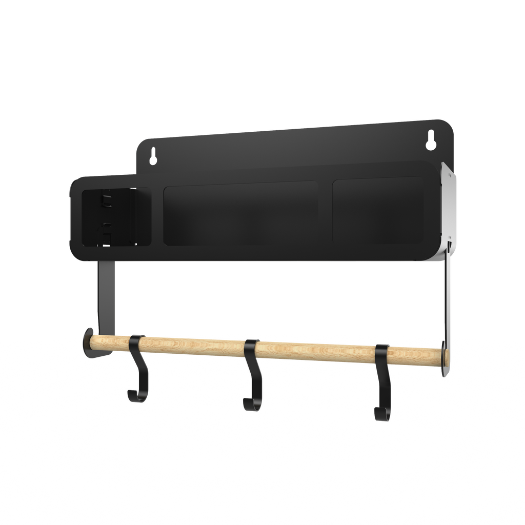 Black Hanging / Magnetic Rack System-Shelf W/Brackets