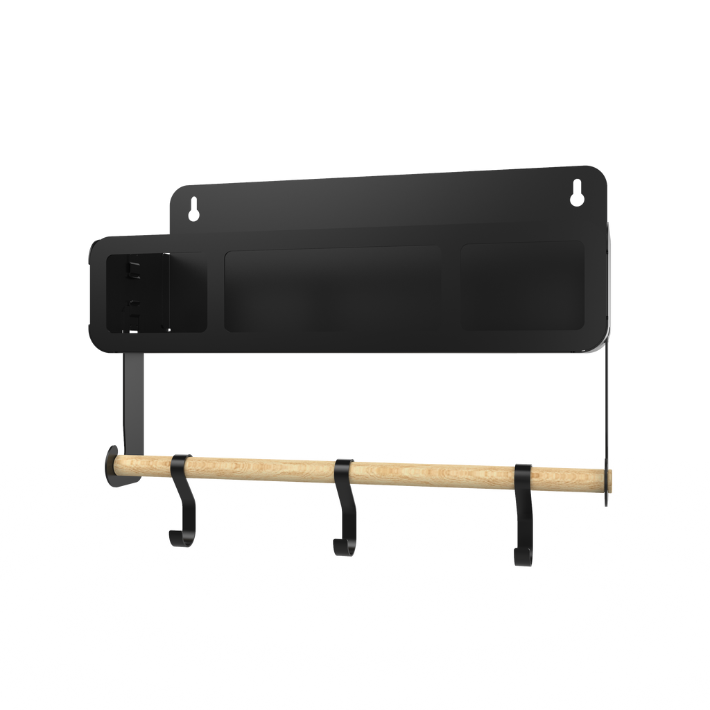 Black Hanging / Magnetic Rack System-Shelf W/Brackets