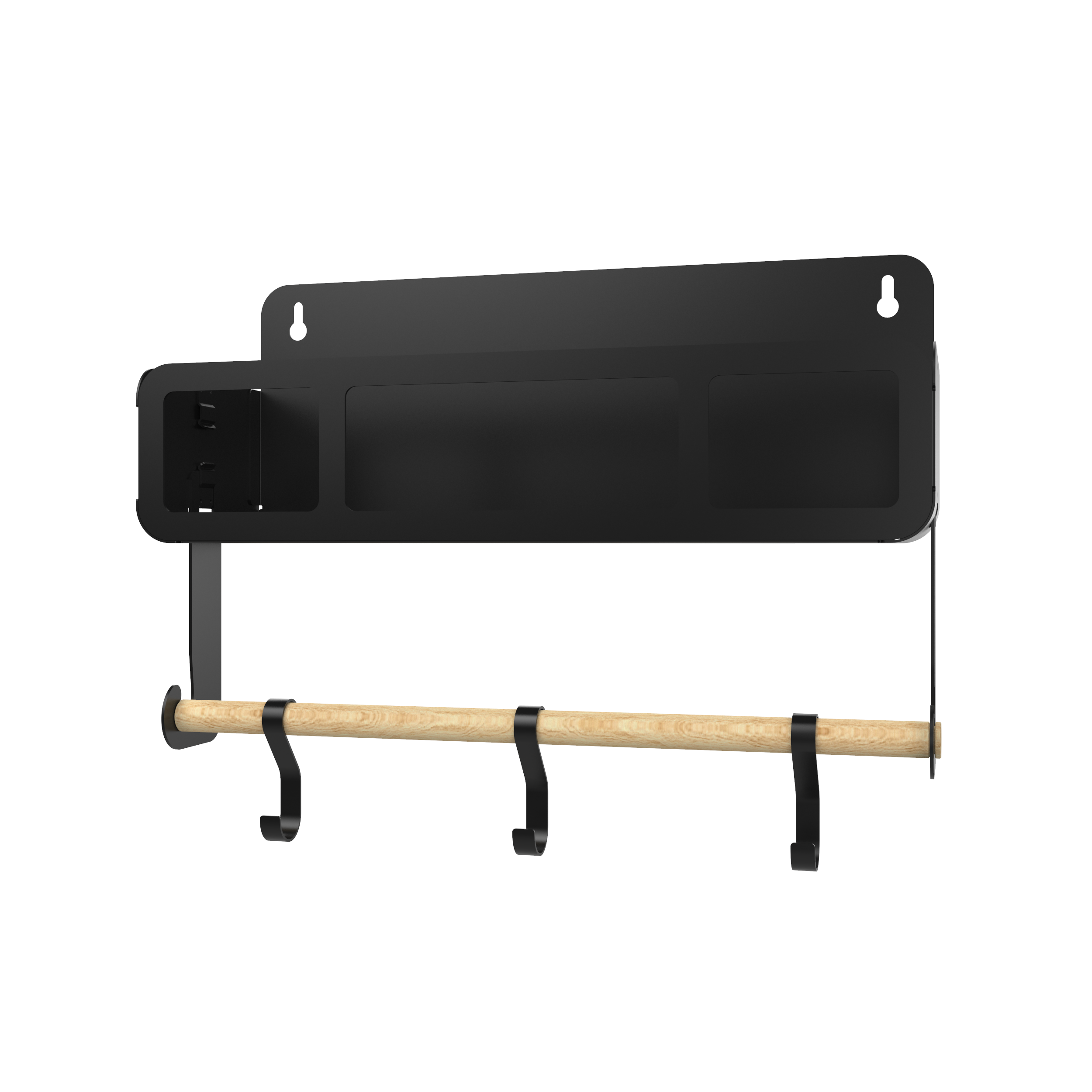Black Hanging / Magnetic Rack System-Shelf W/Brackets