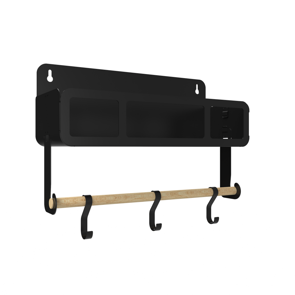 Black Hanging / Magnetic Rack System-Shelf W/Brackets