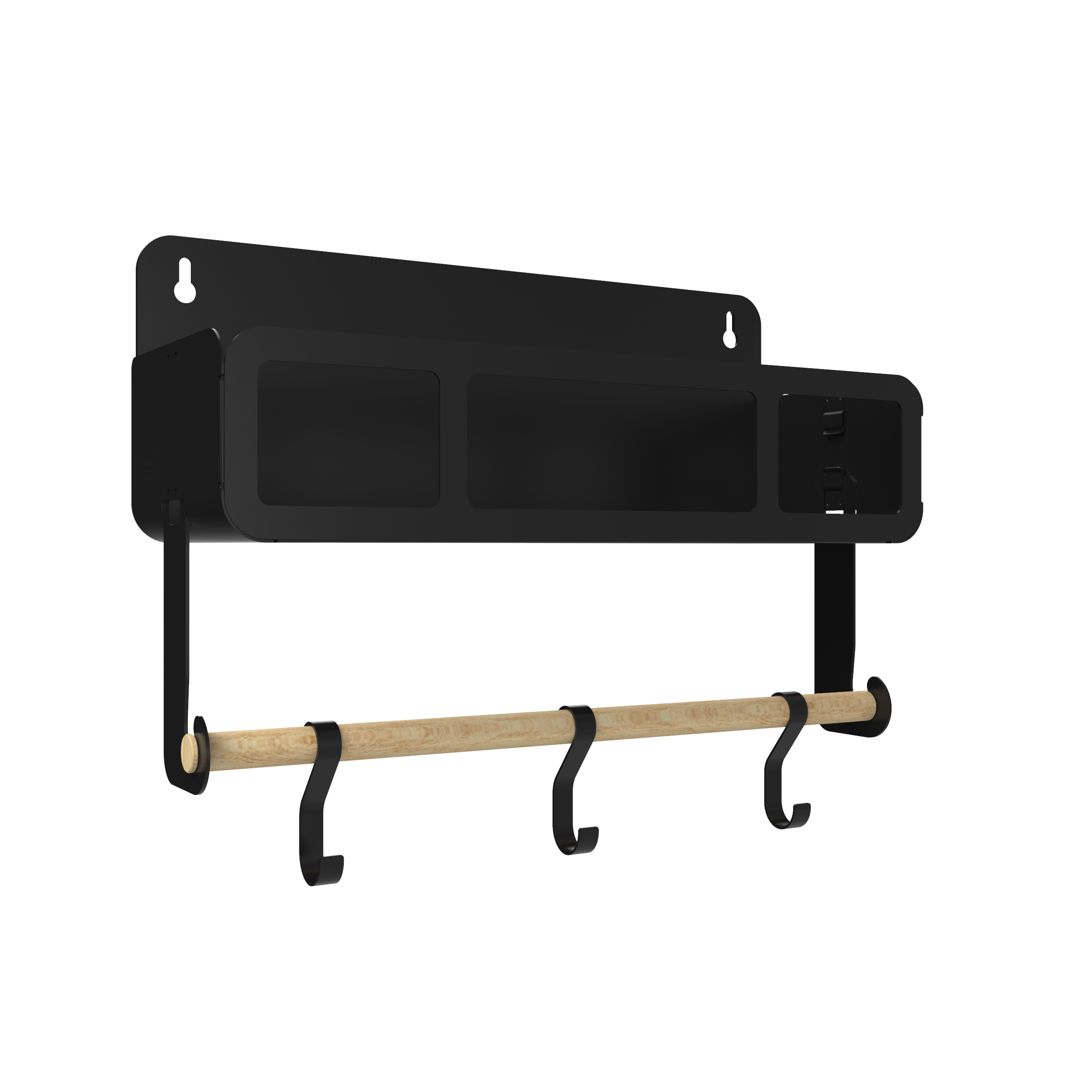 Black Hanging / Magnetic Rack System-Shelf W/Brackets