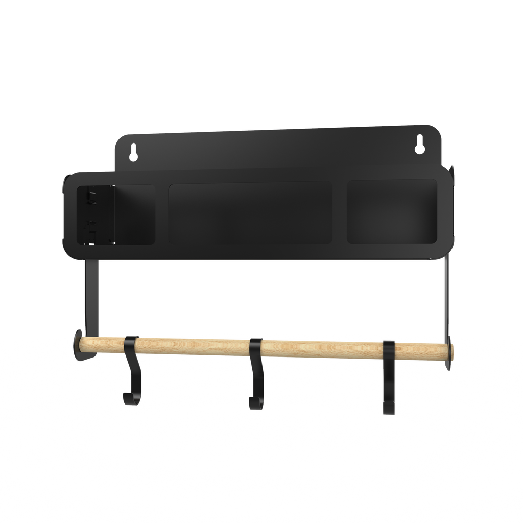 Black Hanging / Magnetic Rack System-Shelf W/Brackets
