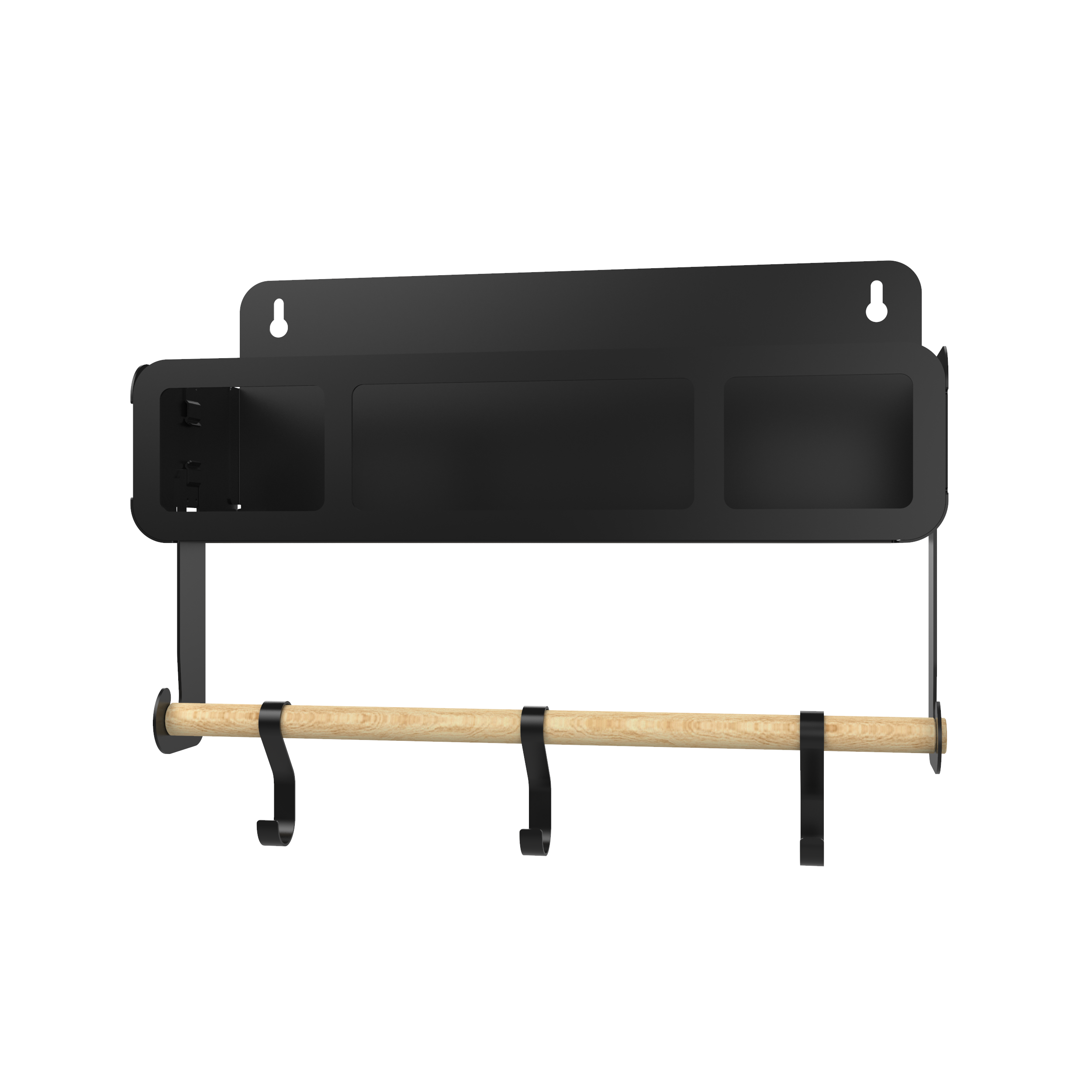 Black Hanging / Magnetic Rack System-Shelf W/Brackets