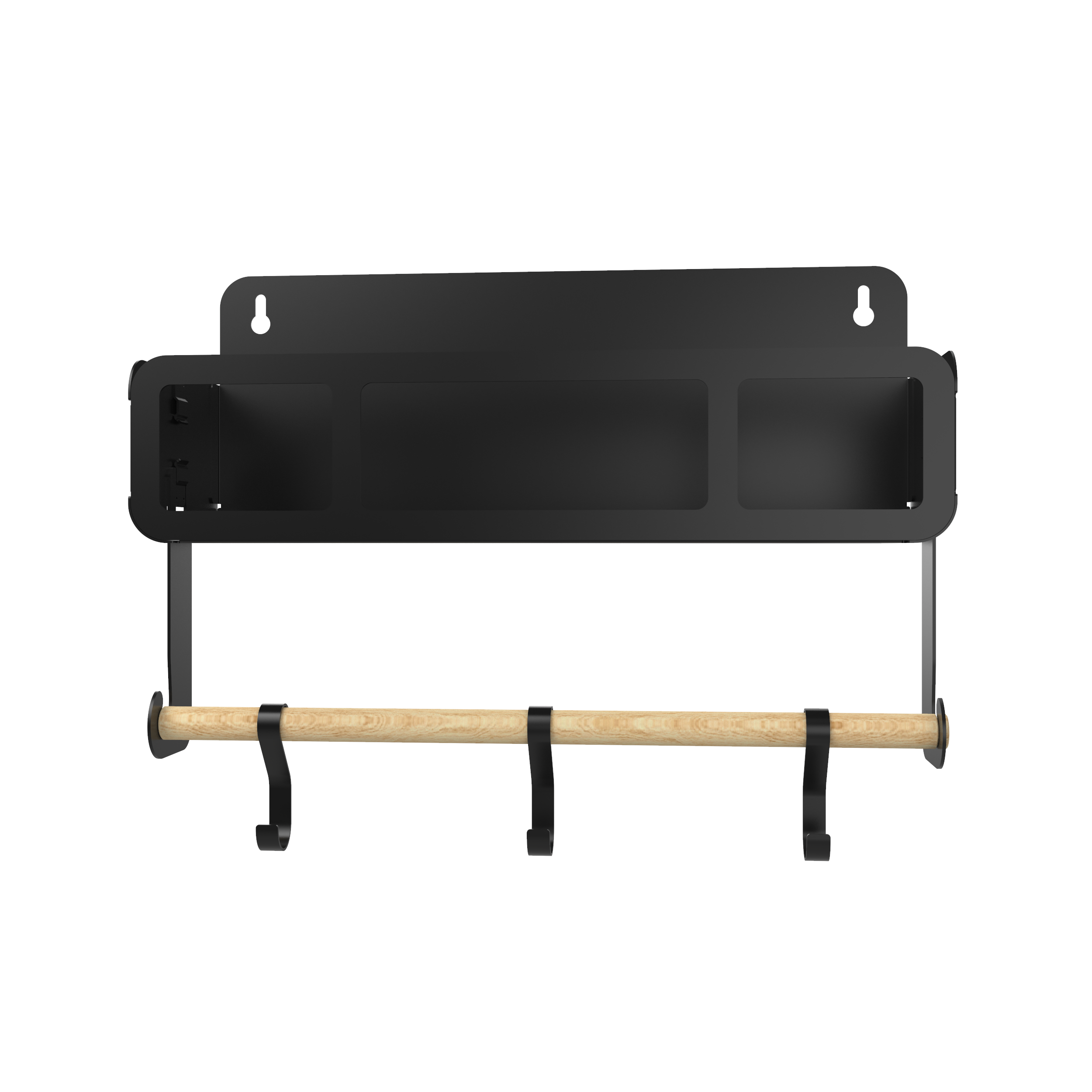 Black Hanging / Magnetic Rack System-Shelf W/Brackets