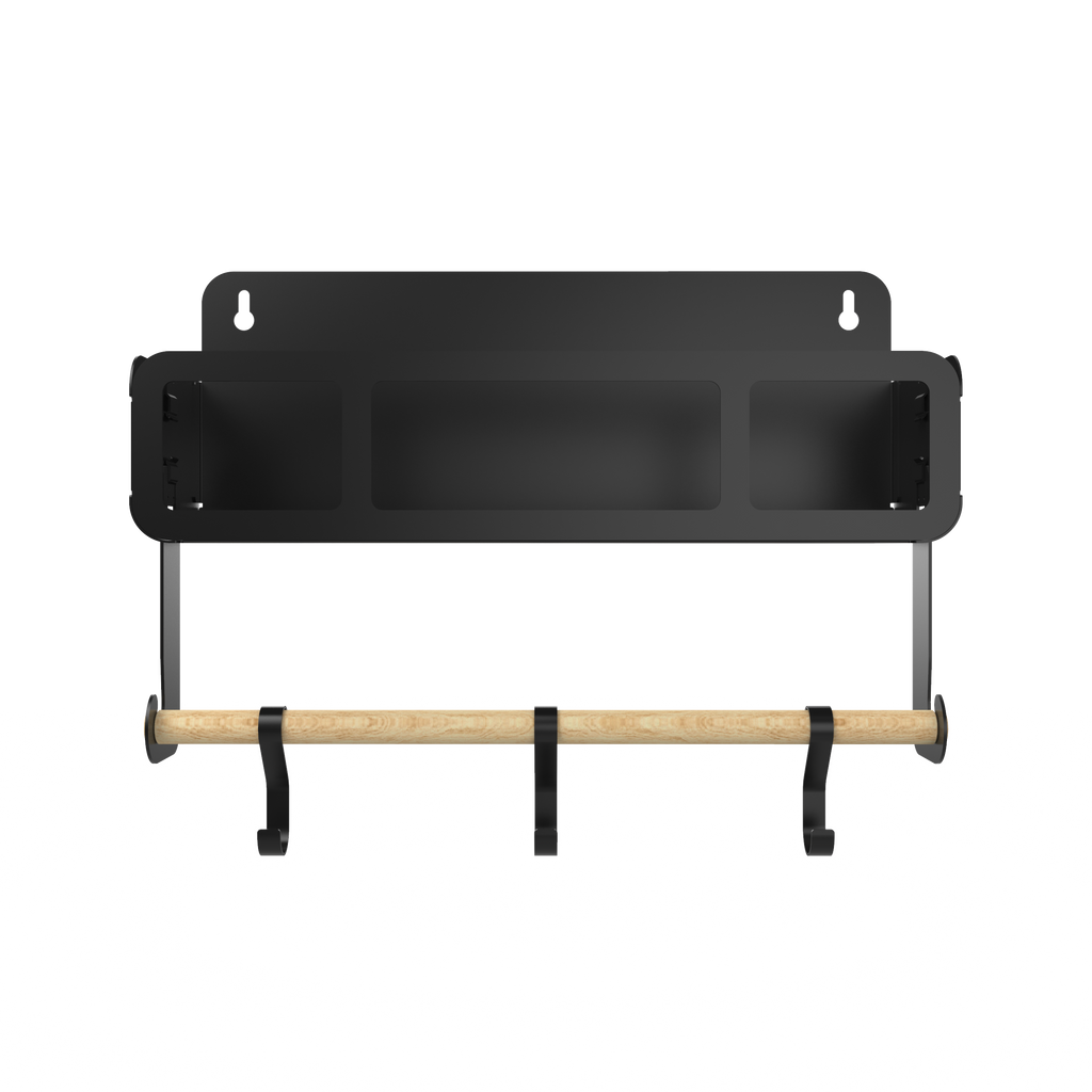 Black Hanging / Magnetic Rack System-Shelf W/Brackets