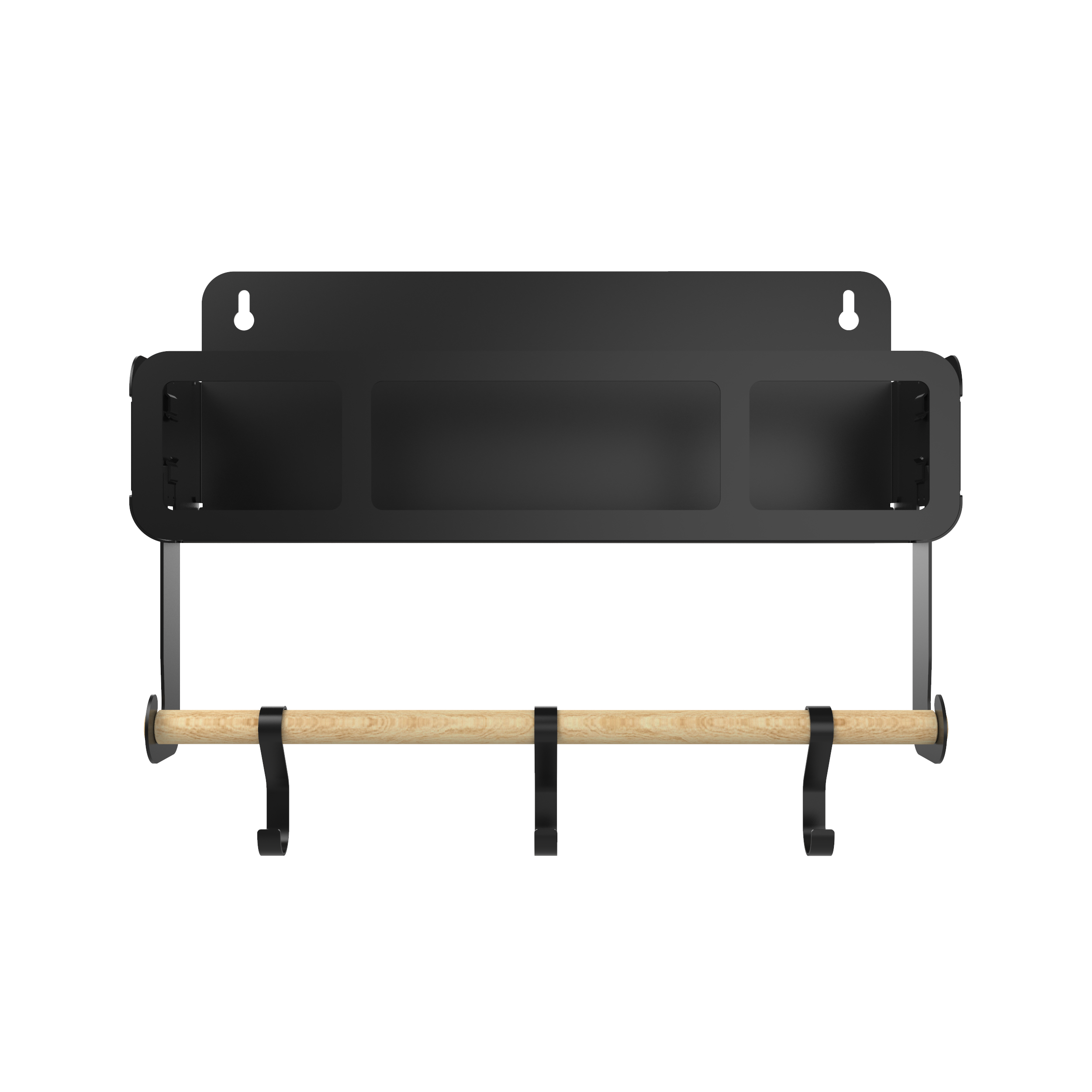 Black Hanging / Magnetic Rack System-Shelf W/Brackets