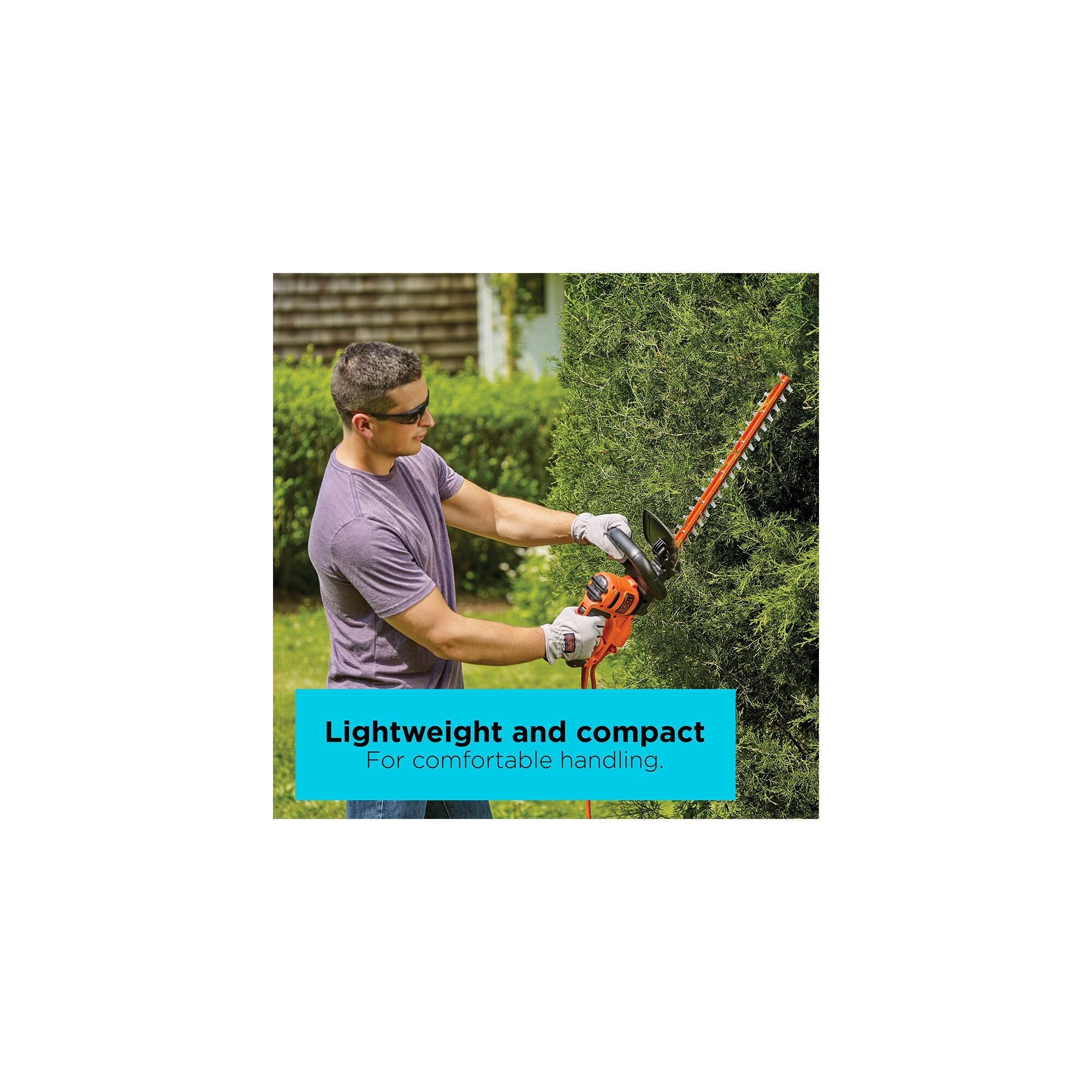 Electric Hedge Trimmer, 22-Inch, 4.0 Amp, Lightweight, Low Vibration