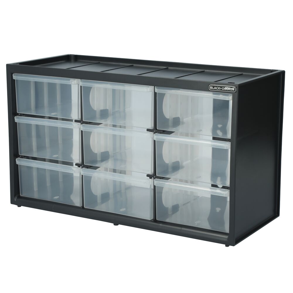 Large 9 Drawer Bin System Blk