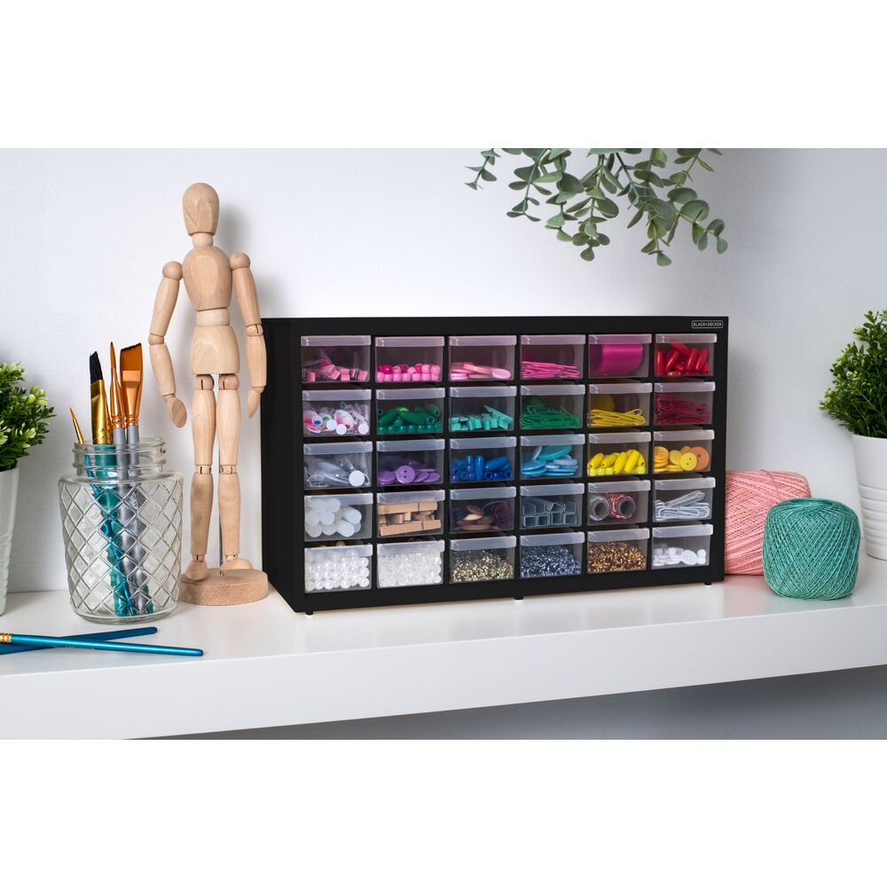 Bd Small 30 Drawer Bin System Blk