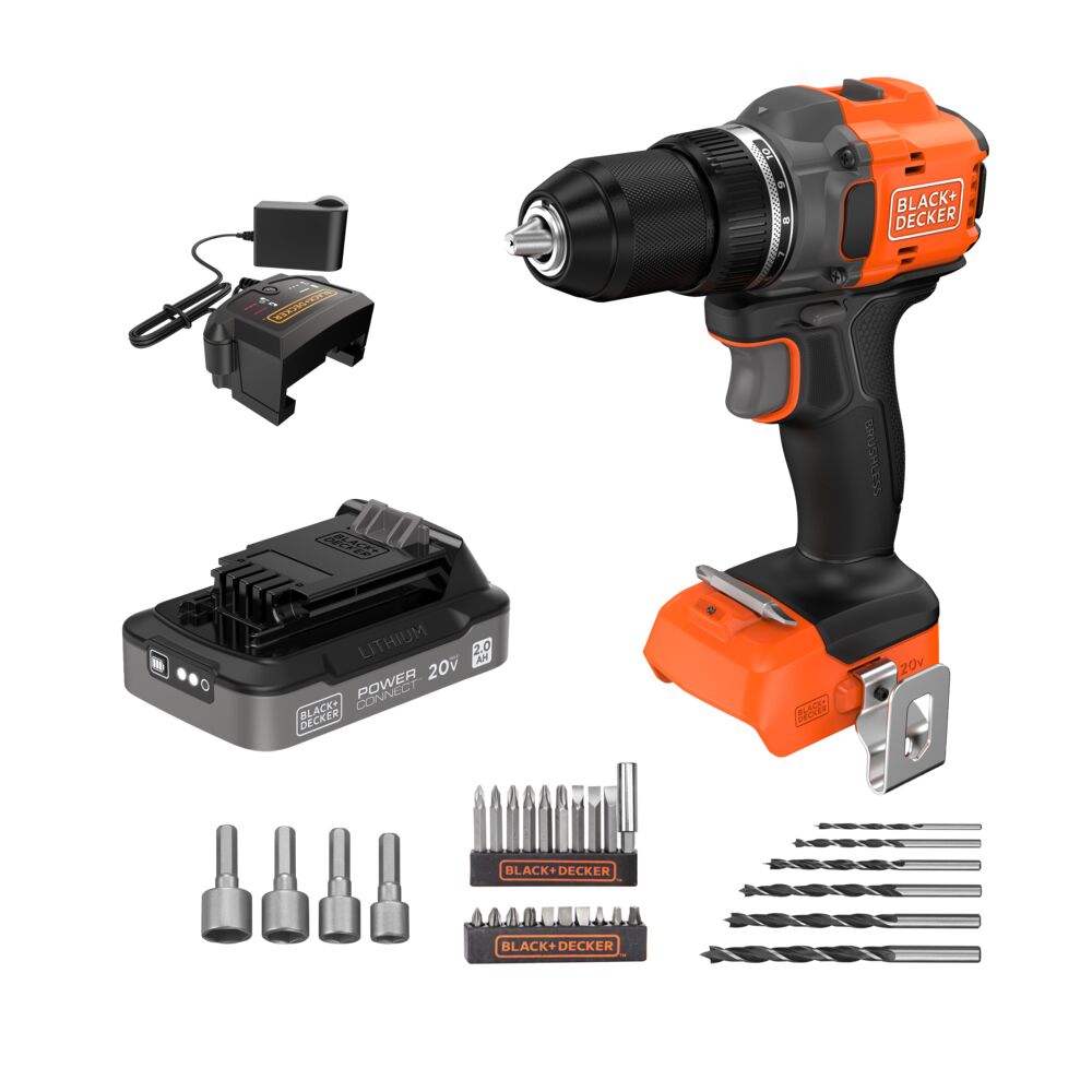 20V MAX* POWERCONNECT™ Cordless Brushless 1/2 Inch Drill/Driver Project Kit (Battery & Charger Included)