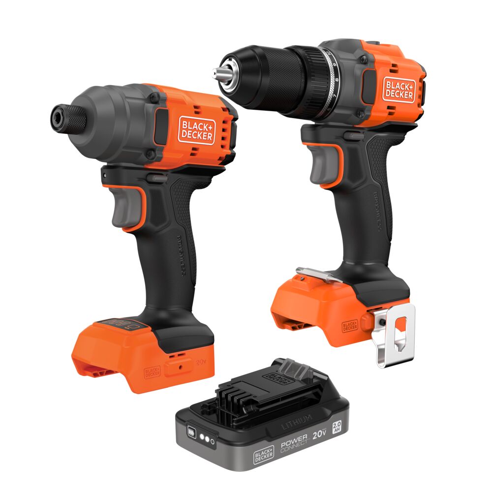 20V MAX* POWERCONNECT™ Cordless Brushless ½-in. Drill/Driver and ¼-in Hex Impact Driver Combo Kit (Battery & Charger Included)