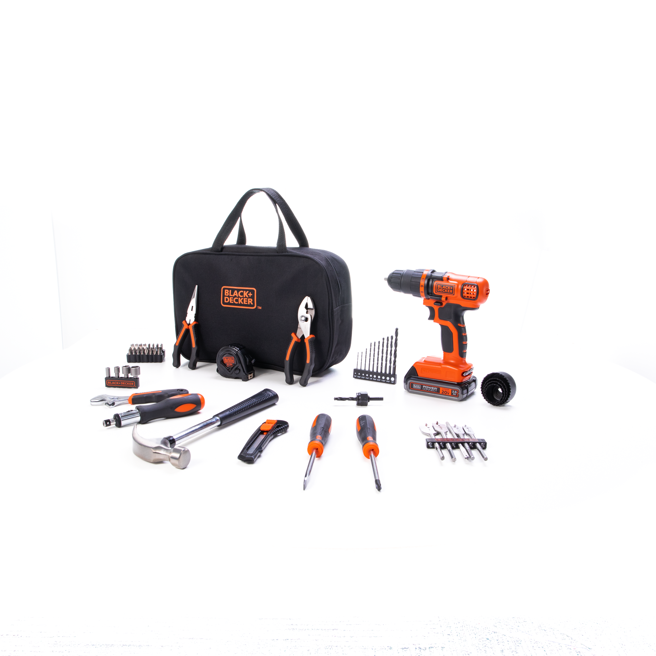 20V MAX* POWERCONNECT™ Cordless Drill/Driver With 68-Piece Project Kit and Tool Bag, Battery and Charger Included